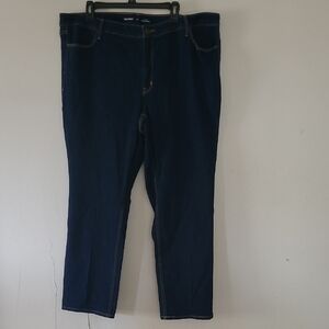 Old Navy Blue High Rise WOW Straight Jeans Classic Denim Size 22